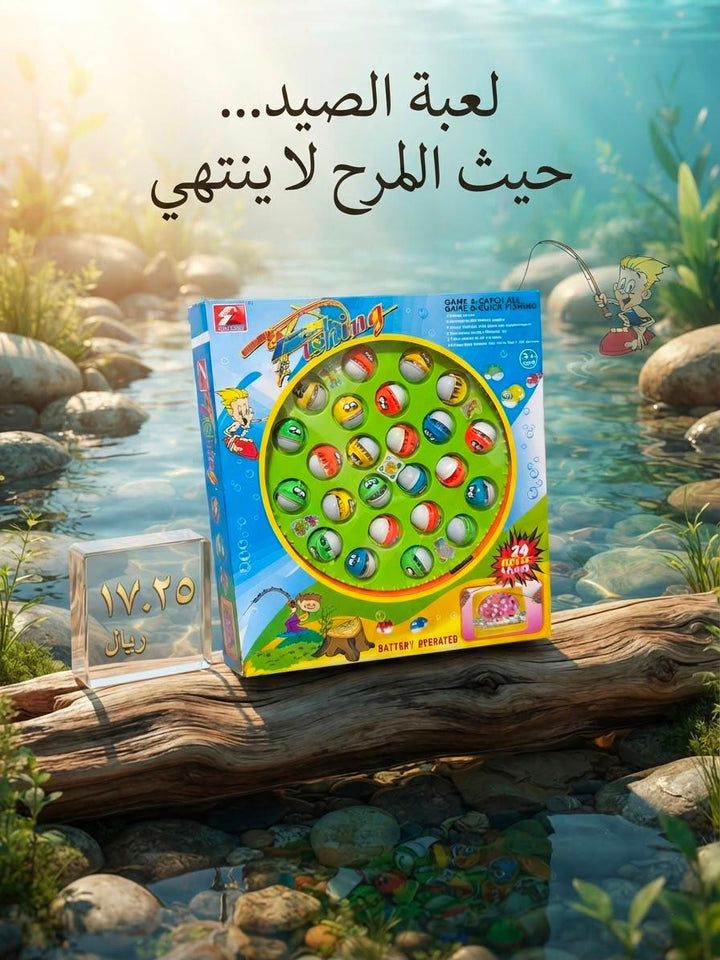 Electric Rotating Magnetic Fishing Game Toy Set