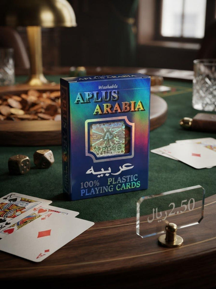 APLUS ARABIA 100% Plastic Playing Cards Deck – Waterproof & Washable Poker Deck