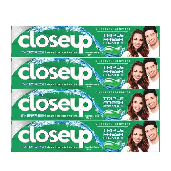 Close Up Triple Fresh Formula Toothpaste 4x75ml