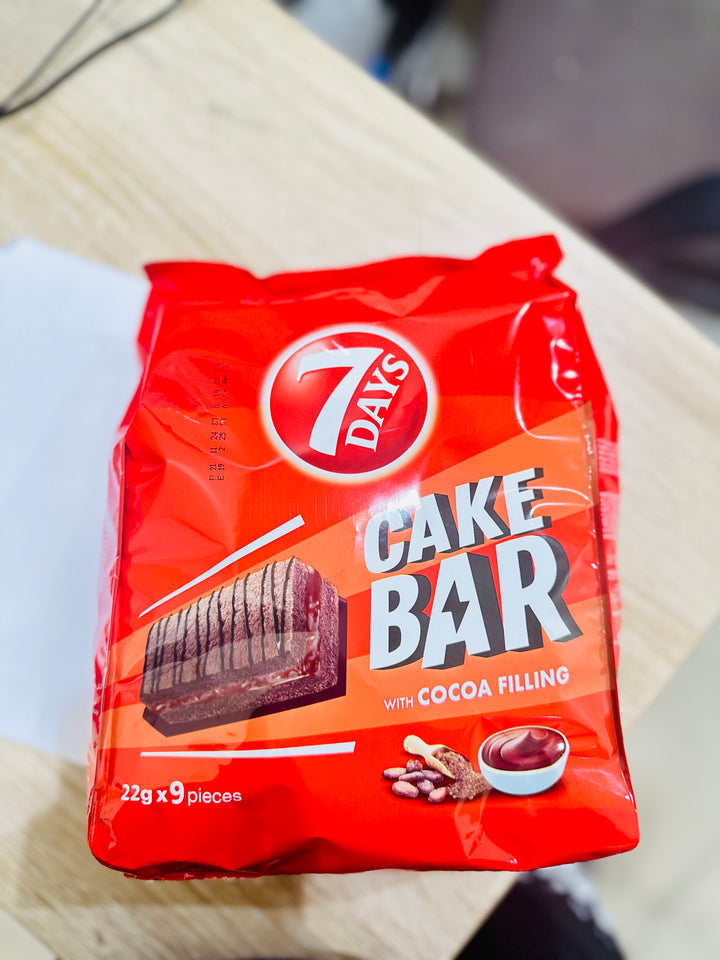 7-Days Cake Bar With Cocoa Filling 22gx9Pcs