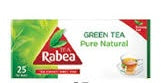 Rabea Green Tea Pure Natural 25 Tea Bags