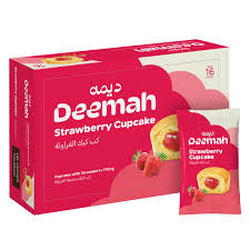 Deemah Strawberry Cup cake 16 PCS