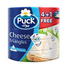 Puck Spreadable Cheese Triangles 120g Pack of 4 (40 portions)