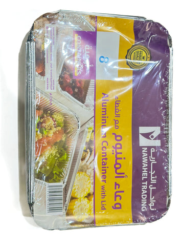 Aluminum Container with Lid 8 Containers Riyal and More