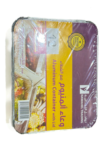 Aluminum Container with Lid 12 Containers Riyal and more