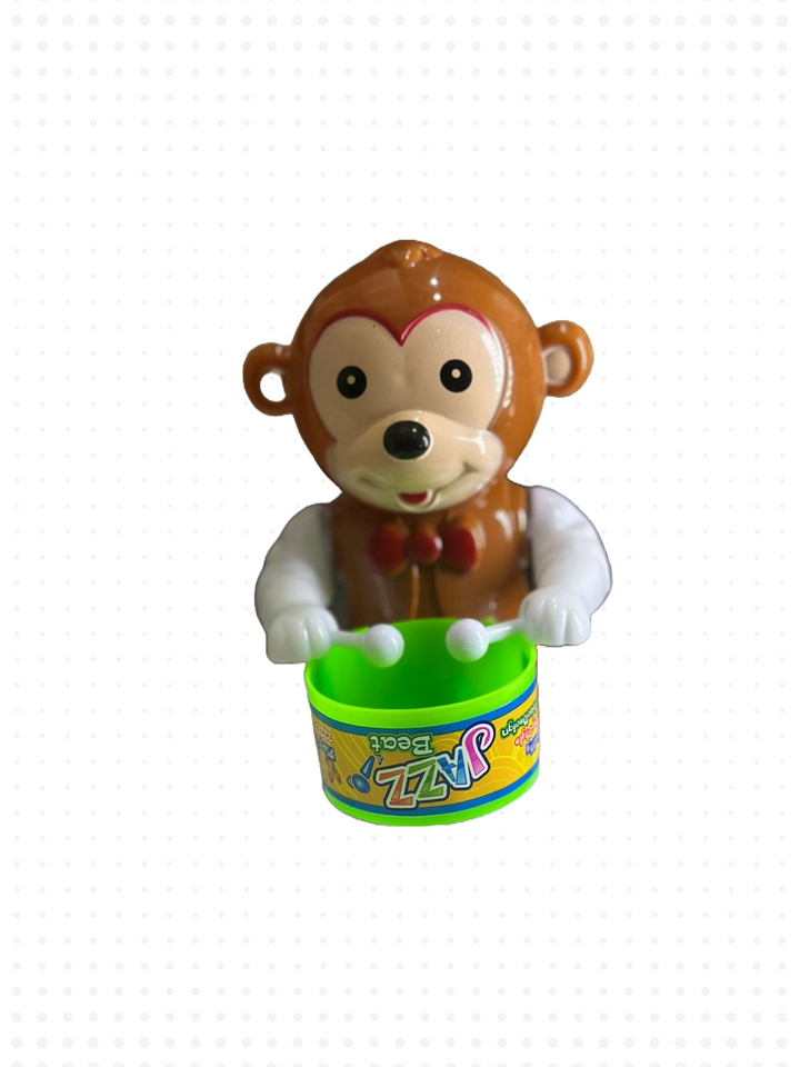 Plastic Monkey with Drum - Fun Musical Toy for Children