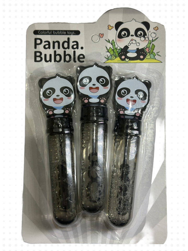 Panda Bubble Wands - Set of 3 Cute Panda Bubble Blowers for Kids