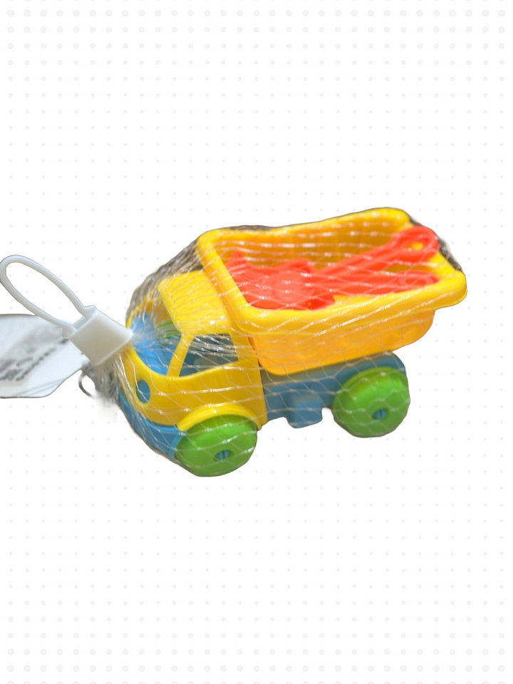 Kids Beach Truck Toy Set - Sand Toys with Bucket, Rake, and Shovel