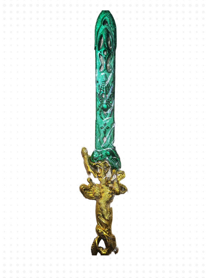 Dagger  - Green and Gold Plastic Toy Sword