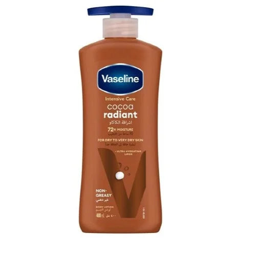 Vaseline Cocoa Radiant Body Lotion 72h Moisture for Dry To Very Dry Skin 400ml