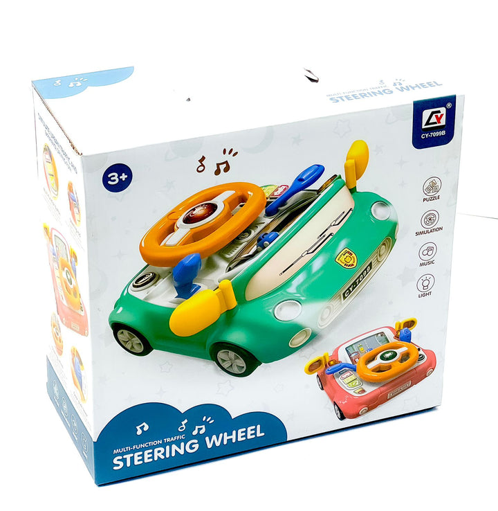 Multi-Function Simulation Traffic Steering Wheel Toy - Interactive Driving Fun
