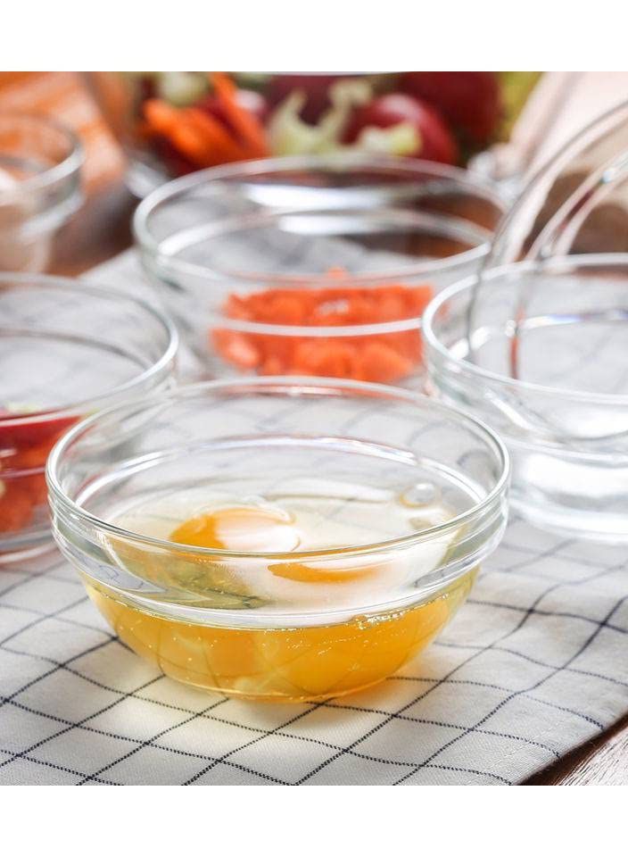 Clear Glass Prep Bowls - Set of 6
