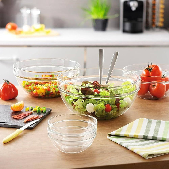 Stackable Glass Bowl Set - 6 Piece