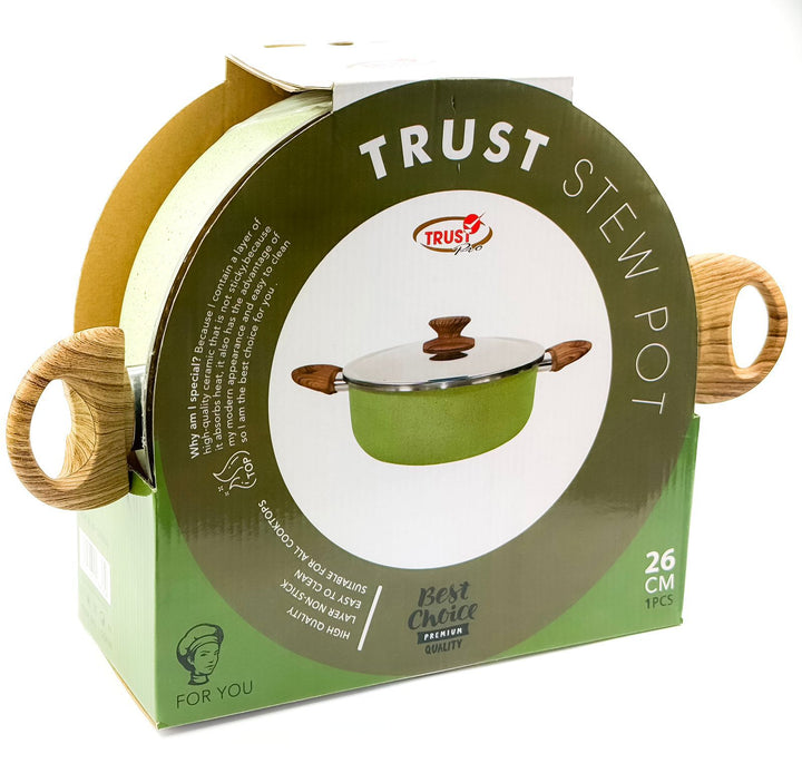 Trust Green Non-Stick Stew Pot 26cm