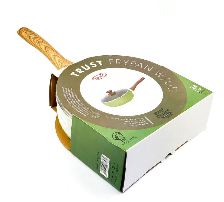 Trust Non-Stick Frypan with Lid - 24cm Green