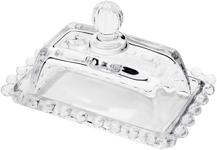 Glass Butter Dish with Lid 2 Pcs