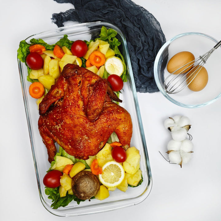 Large Rectangular Glass Roasting Dish