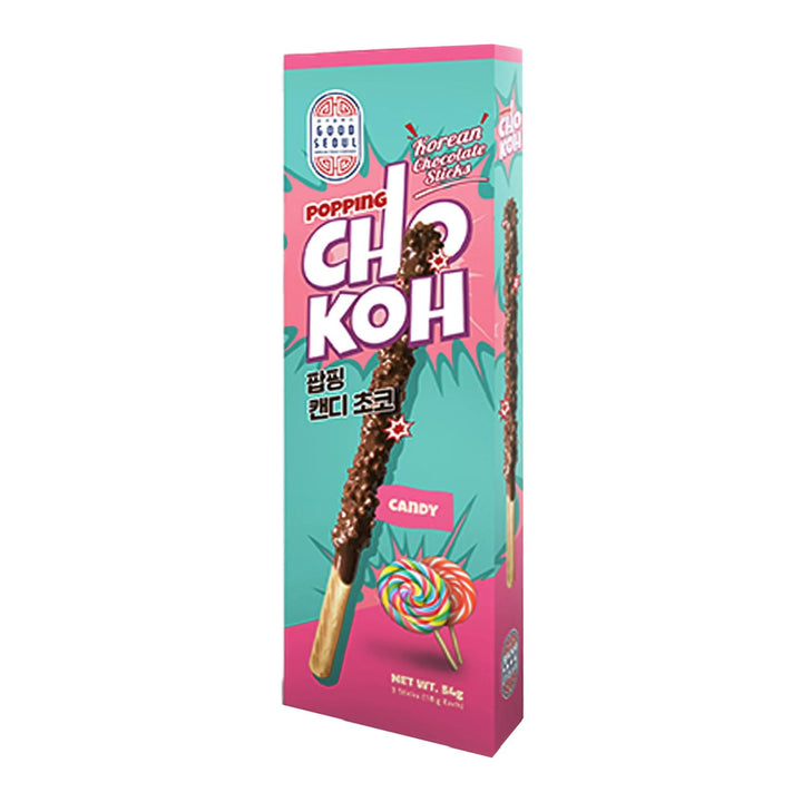 Seoul Cho Koh Korean Chocolate Sticks - Popping Candy, Almond & Cookie Crunch Variety Pack