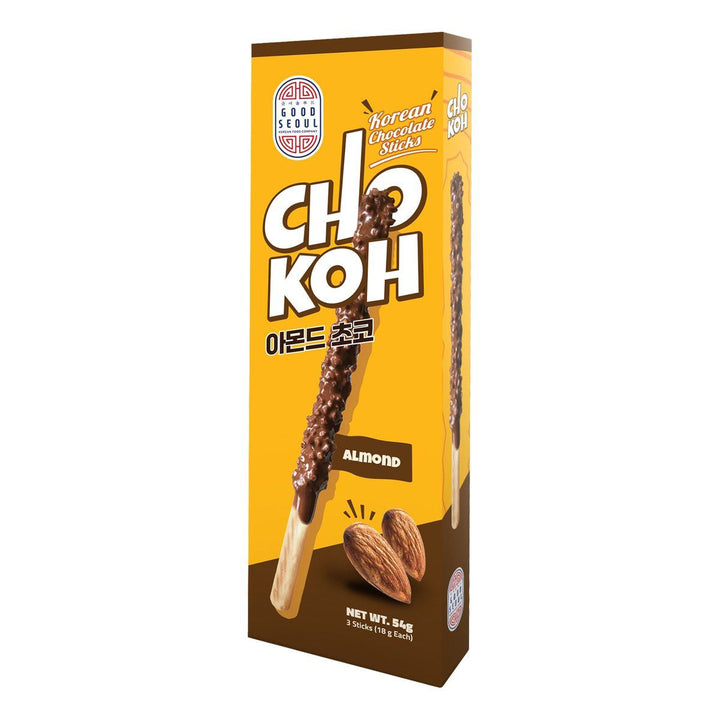 Seoul Cho Koh Korean Chocolate Sticks - Popping Candy, Almond & Cookie Crunch Variety Pack