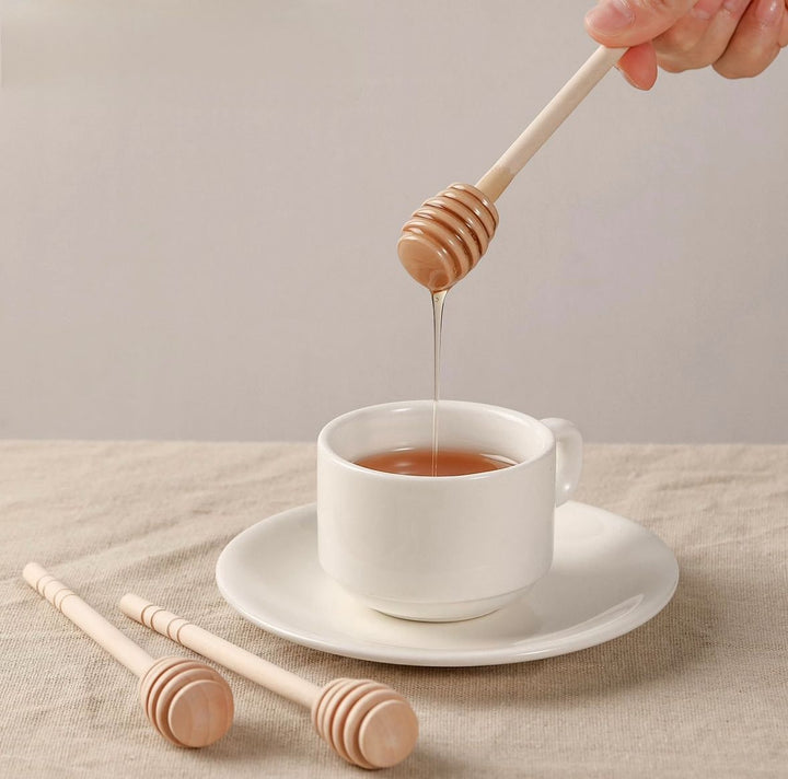 Wooden Honey Dipper Stick 6 Pcs Pack