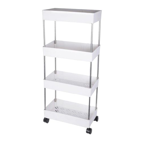 Slim 4-Tier Rolling Storage Cart