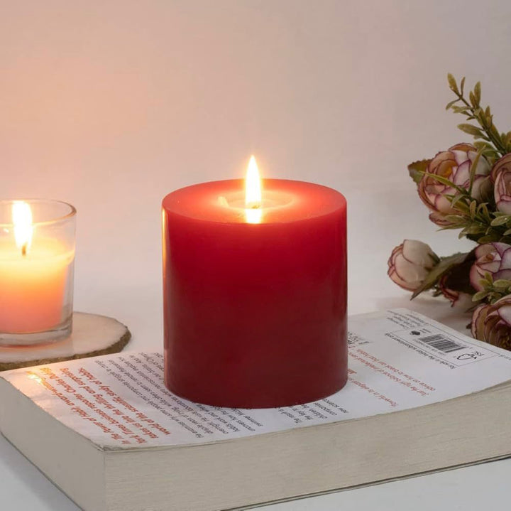 Premium Red Pillar Candle