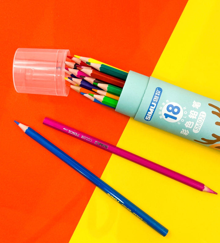 Riyal and More Simu 18-Color Pencil Set