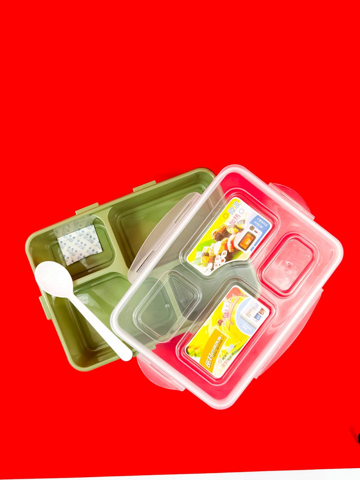 Divided Lunch Box with Spoon