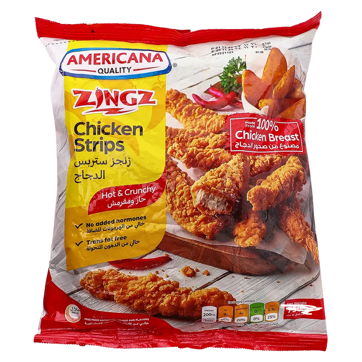 Americana zings chicken strips 250g