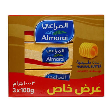 Almarai natural butter 3x100g