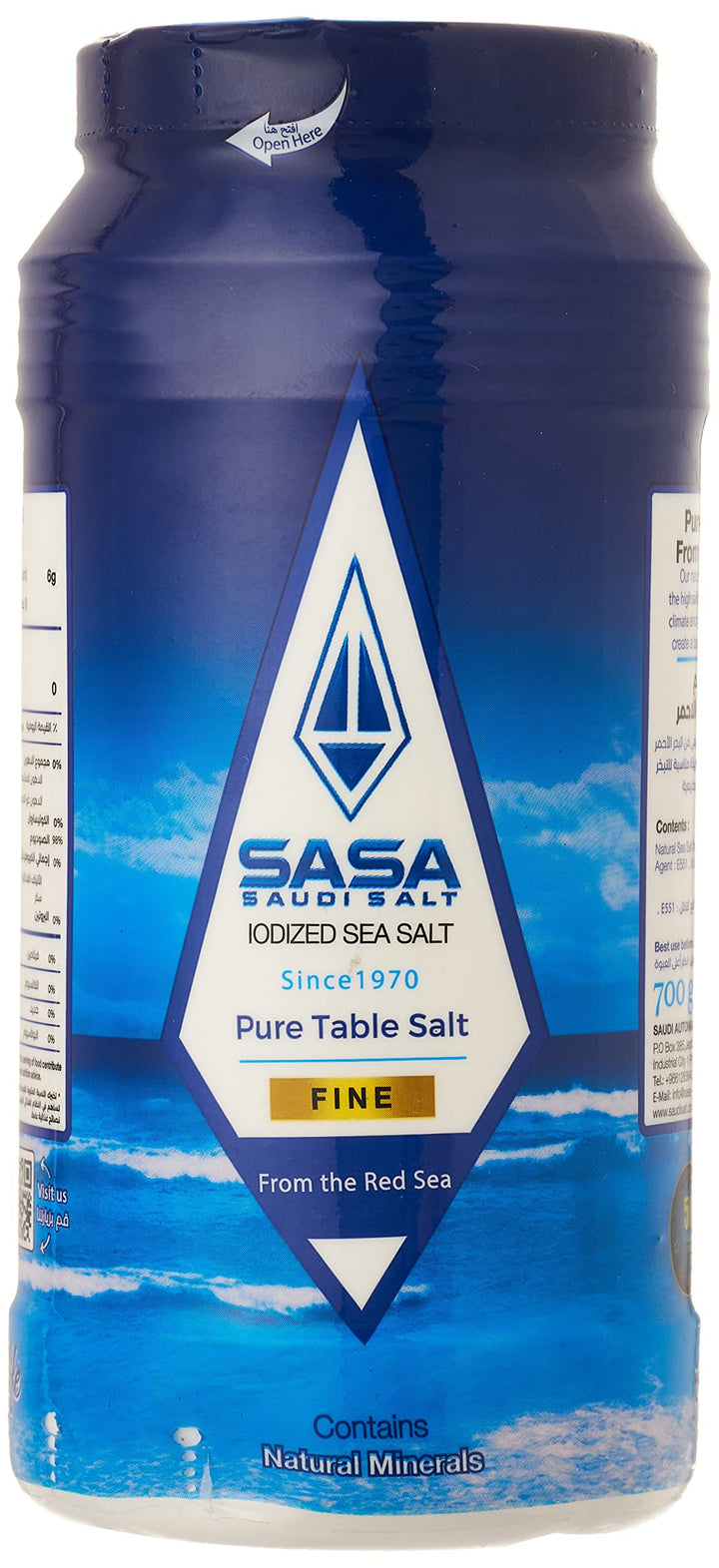 Sasa Saudi Salt Since 1970 Pure Table Salt 700g