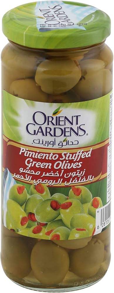 Orient Gardens Pimiento Stuffed Green Olives 340g